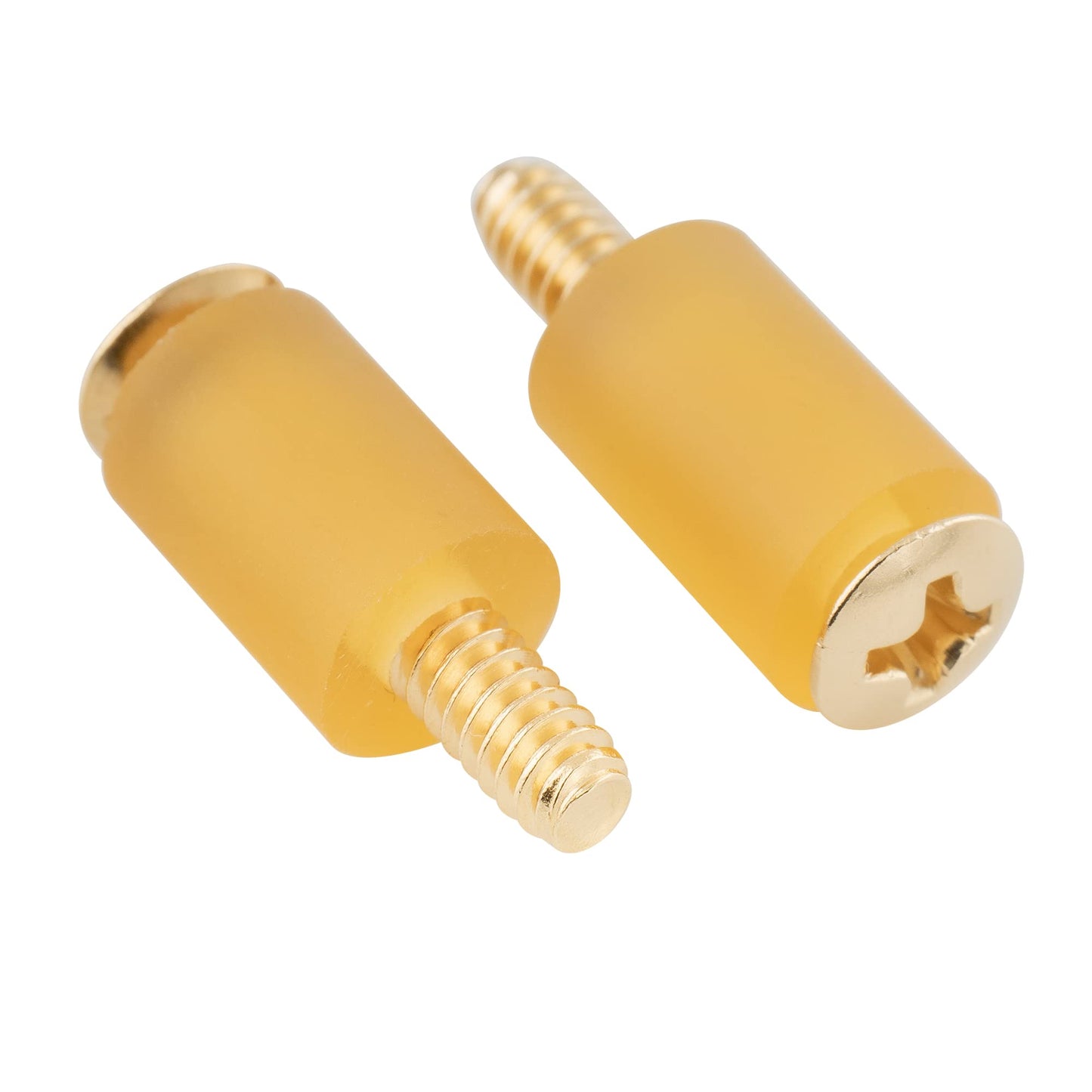 Musiclily Ultra UNC#6-32X3/4 Pulgadas Acero Inoxidable Tornillos y Tubo Goma de Pastilla Single Coil para Guitarra Eléctrica tipo Fender Strat USA/Mexico, Dorado (Set de 6)