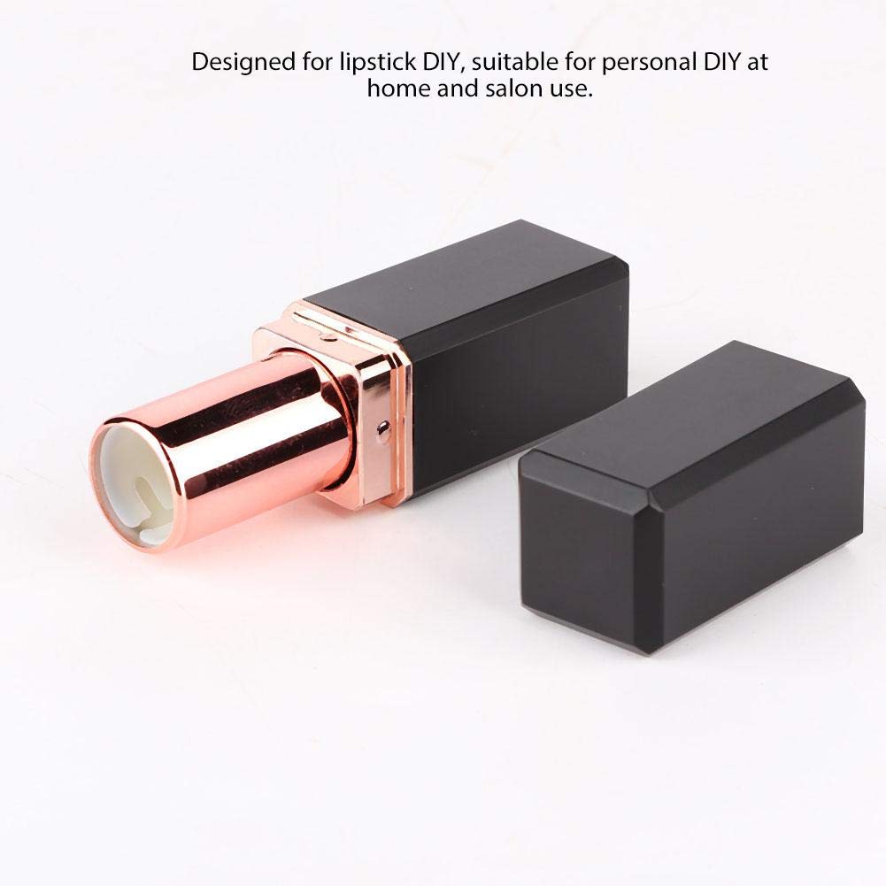 ANGGREK 10 Piezas Tubos Vacíos de Lápiz Labial para Maquillaje DIY, Material ABS Duradero, Portátil y Lavable, Color Negro