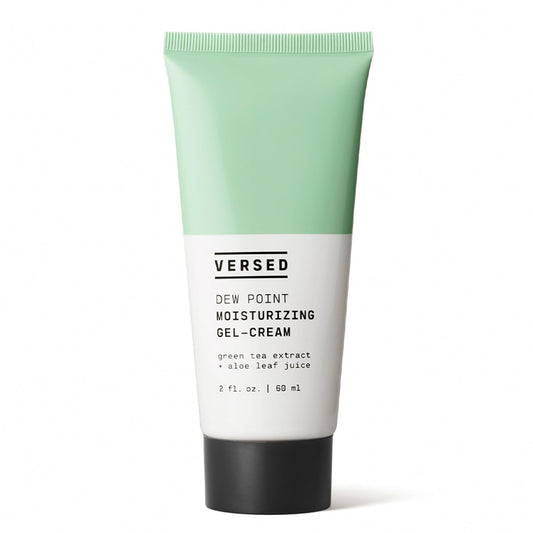 Versed Dew Point - Crema hidratante facial de gel ligero diario para piel hidratada y rebotante, absorción rápida, no grasa con extracto de hoja de té verde y jugo de hoja de aloe, vegano (2 onzas)