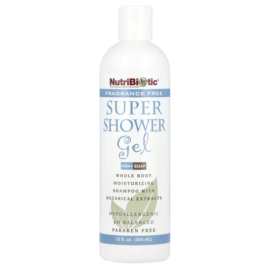Nutribiotic Super Shower Gel, Fragrance Free, 12 Fluid Ounce by Nutribiotic