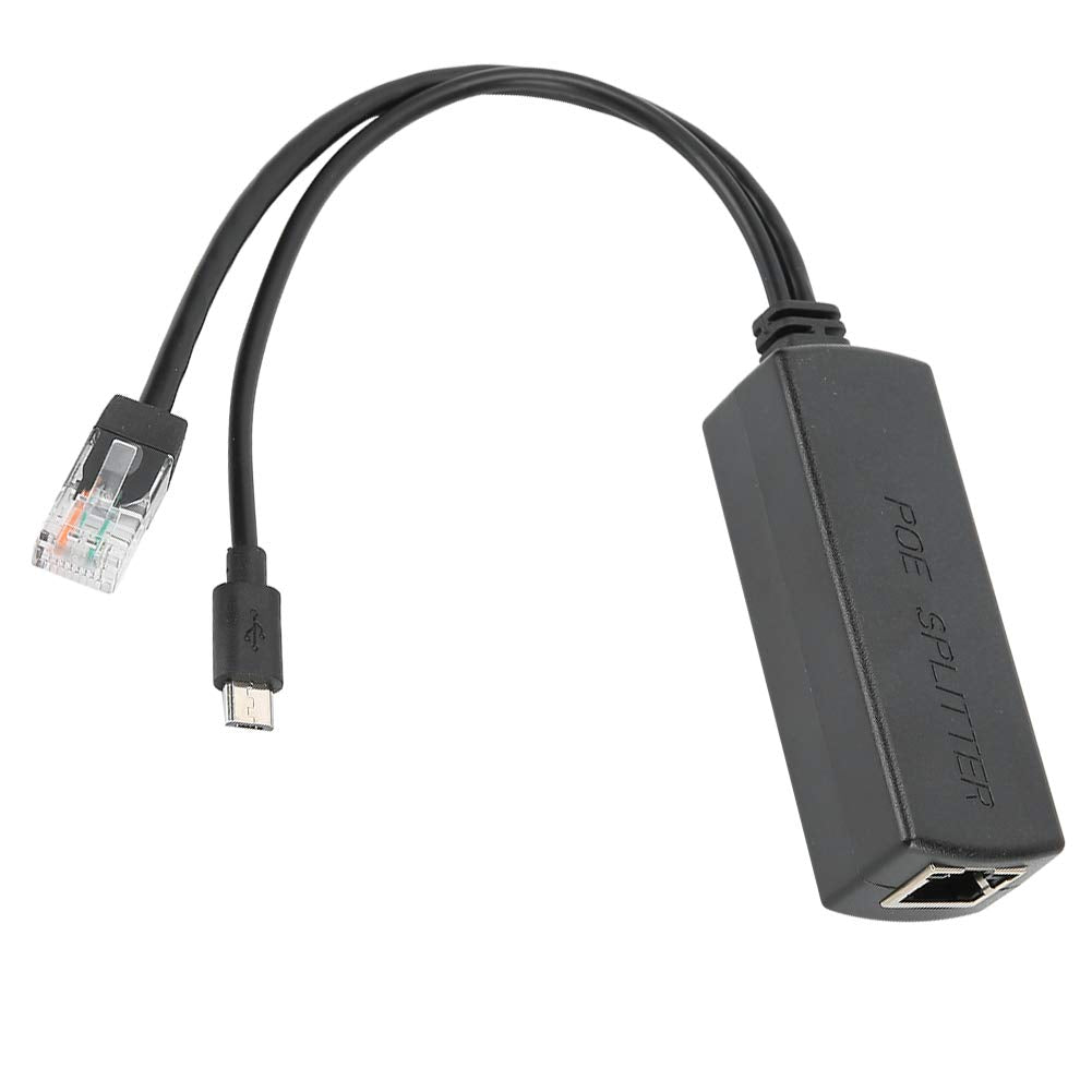 Divisor Micro USB PoE de 48 V a 5 V, Adaptador de Cable Divisor de Alimentación a Través de Ethernet IEEE 802.3af, para Dropcam, para -Micro USB