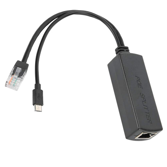 Divisor Micro USB PoE de 48 V a 5 V, Adaptador de Cable Divisor de Alimentación a Través de Ethernet IEEE 802.3af, para Dropcam, para -Micro USB