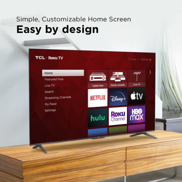 TCL Television de 55 Pulgadas Serie 4 Class 4K 2160p Smart Roku TV HDR Frecuencia de Actualización 60Hz Compatible con Alexa y Google Assistant (Reacondicionado)