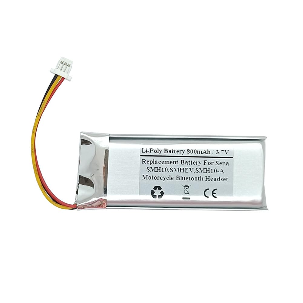 Batería de Repuesto STARTONG para Sena SMH10 SMHEV SMH10A 800 mAh 3,7 V para Motocicleta Auriculares Bluetooth Casco