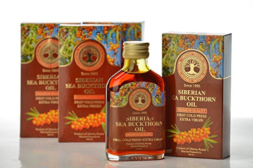 Siberian Sea Buckthorn Oil 100 Ml, Premium Quality, Extra Virgin, First Cold Press - 3.4 Fl Oz