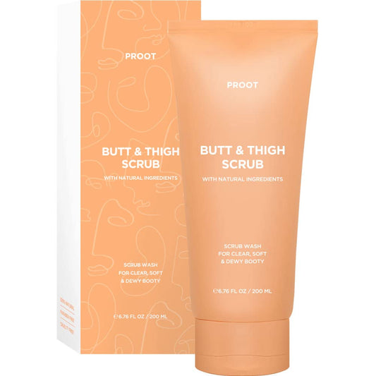 Lavado exfoliante de glúteos y muslos | Exfoliante para glúteos para acné, celulitis, cabello encarnado, bikini y bulto de maquinilla de afeitar | Exfoliante calmante y calmante para pieles sensibles y propensas al acné | Formulado con extracto de romero,