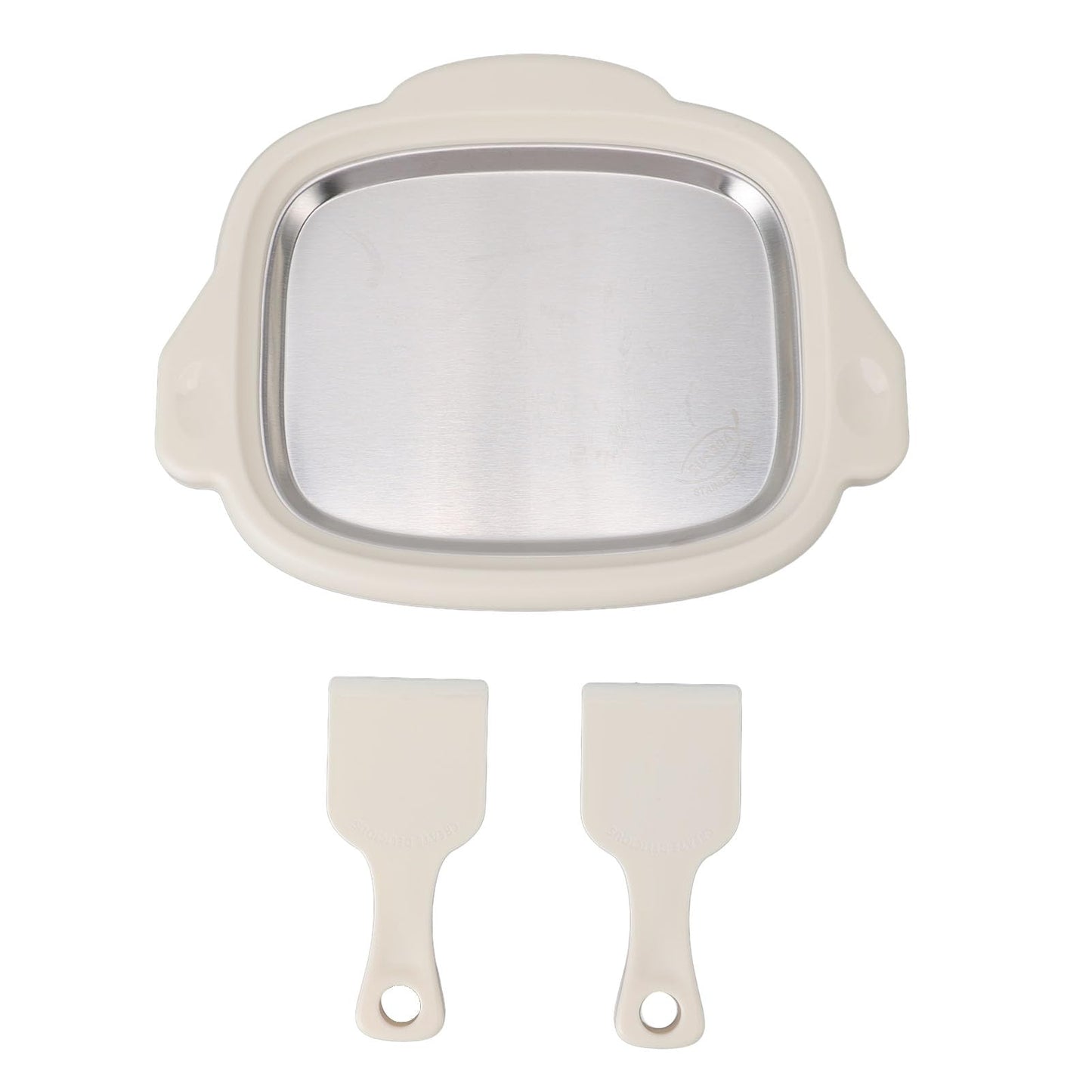 Máquina para Hacer Helados Instantáneos, Bandeja para Hacer Helados Enrollados Caseros, Máquina para Hacer Helados de Acero Inoxidable, Ideal para Hacer Helado de Frutas Fritas
