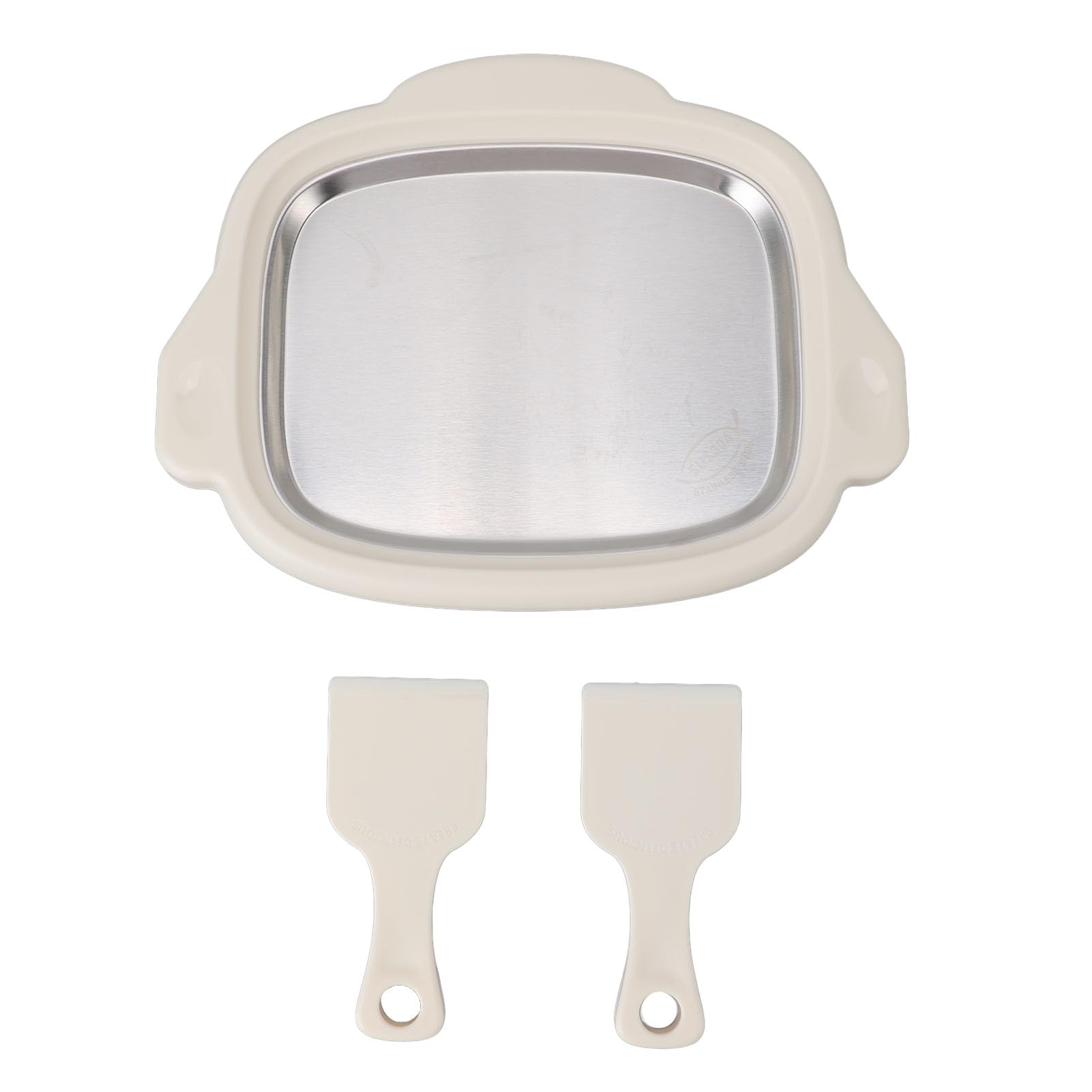 Máquina para Hacer Helados Instantáneos, Bandeja para Hacer Helados Enrollados Caseros, Máquina para Hacer Helados de Acero Inoxidable, Ideal para Hacer Helado de Frutas Fritas