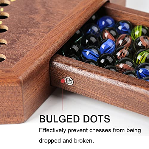 Juego de Damas Chinas de Madera Zwbfu con cajón de almacenamiento para niños y adultos
