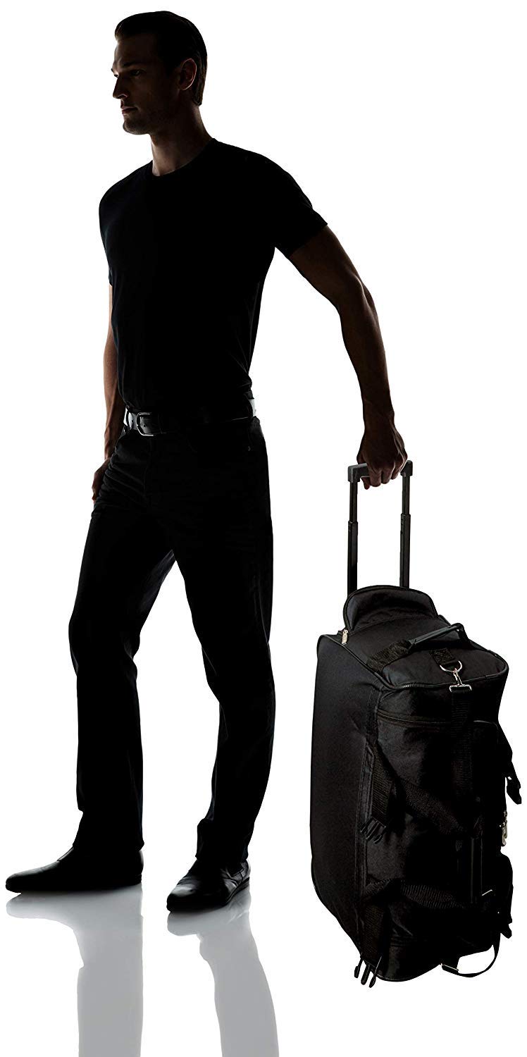 Bolsa de Lona con Ruedas Rockland Negro 7.62