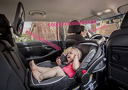 Shynerk | Espejo de coche para bebé | Forma cuadrada con Vidrio, Plástico, Acrílico