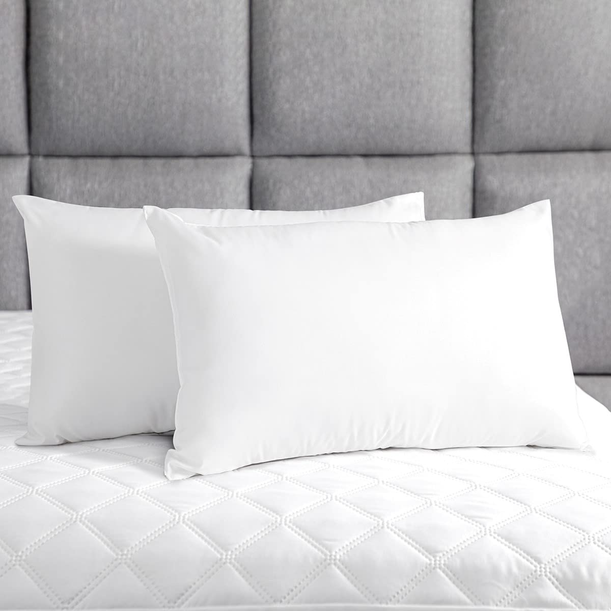 Azteca Almohadas 2 Pack Tamaño Estandar (65 x 43 cm) Densidad Media de 570gr Cada una. Almohada Hipoalergenica y Ultra Suave. para Fundas Individual, Matrimonial y Queen Size.