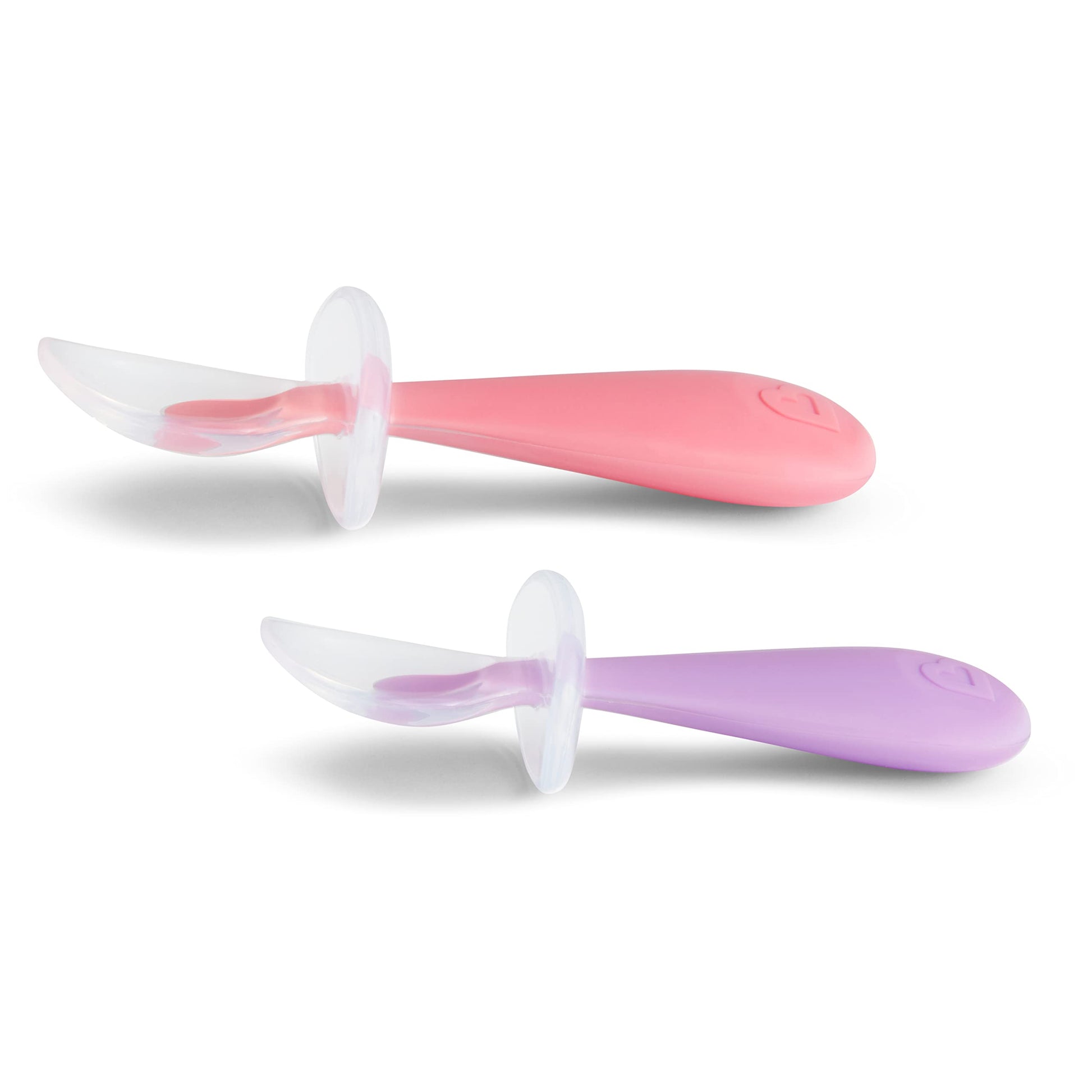Cucharas Entrenadoras de Silicona Munchkin Rosa Morado Paquete de 4