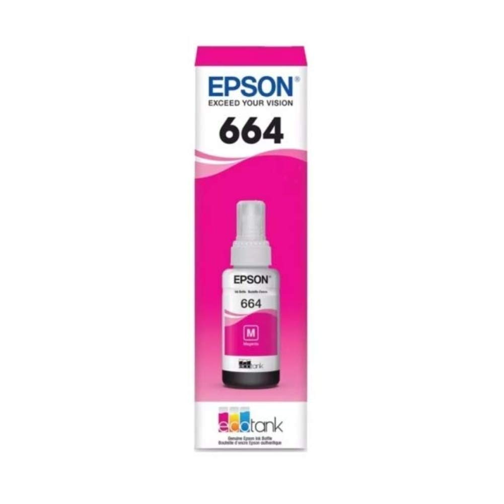 Pack Botella Tinta Epson T664 Negro Línea EcoTank Alto Rendimiento
