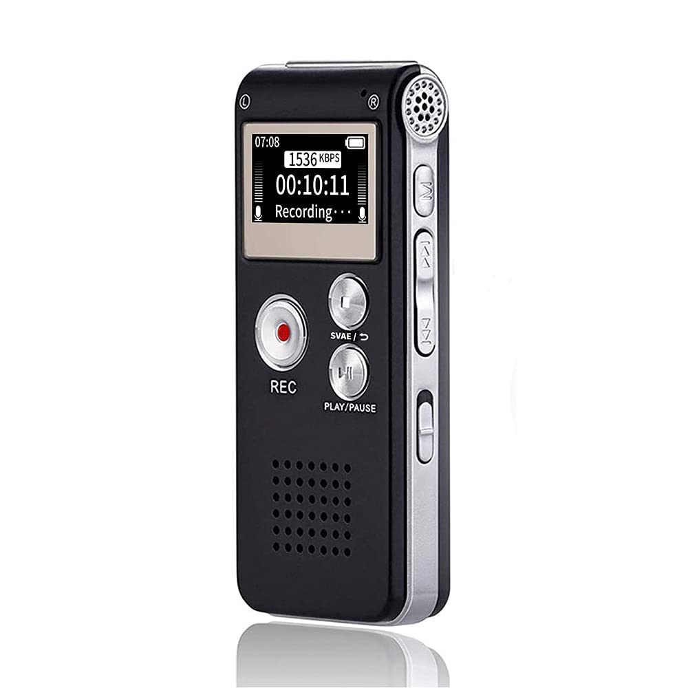 Grabadora de Voz Digital Sunlan 16GB Activada por Sonido para Conferencias y Reuniones