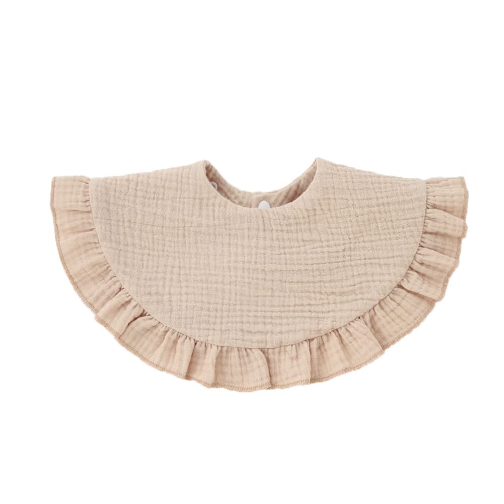 Nishine 4 baberos unisex de muselina para bebé, baberos giratorios de algodón de 360 grados, para dentición, alimentación y baberos para niño y niña, Conjunto Amarillo, One Size