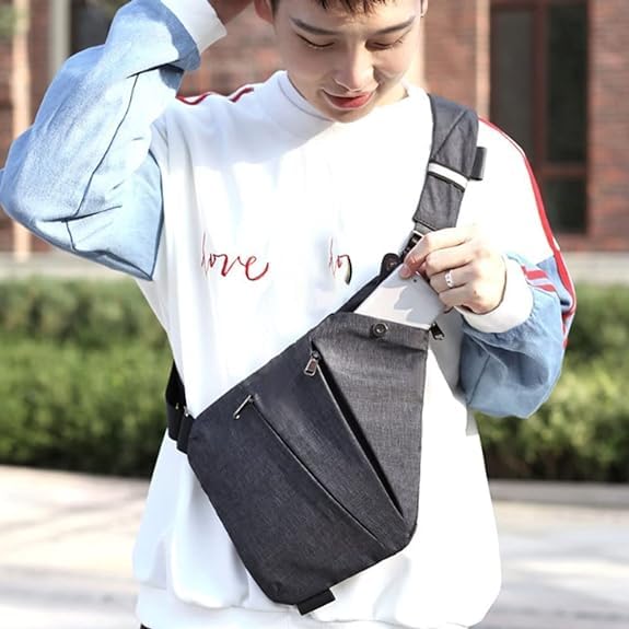 CXJYSD Bolso De Hombro De Viaje Personal, Bolso Cruzado Antirrobo Con Múltiples Bolsillos, Bolso Cruzado Ligero Para Deportes De Viaje Al Aire Libre Para Hombres Y Mujeres (azul-03)
