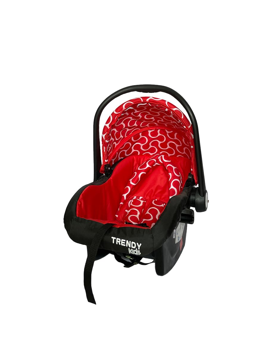 Carriola para Bebé con Travel System, 4 en 1, Plegado a Una Mano, Respaldo Multiposiciones, Portabebé/Autoasiento 0+, Arnés de 5 Puntos, Canastilla Amplia, de 0 a 3 Años, Modelo MAXY (Roja)