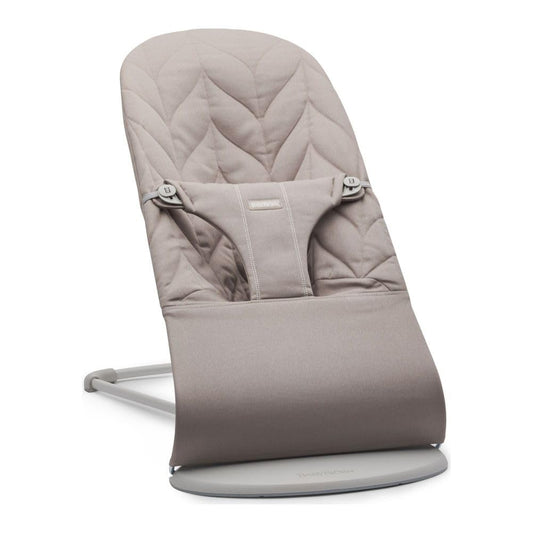 BabyBjörn Silla Mecedora para Bebé Bliss, Tejido, Acolchado pétalo, Gris arena