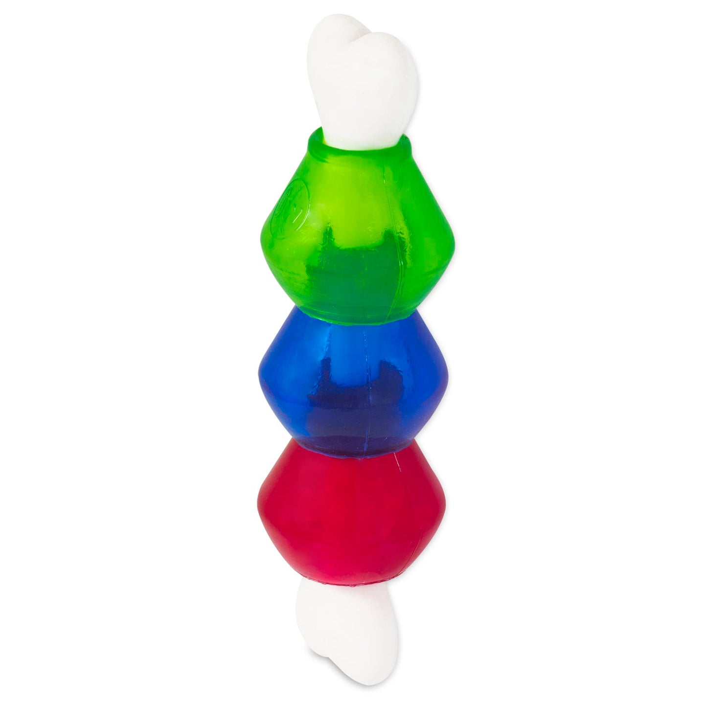 Juguete de Nailon JW Pet Company Grande Hueso Blanco con Vainas Naranja Verde Azul para Mascotas