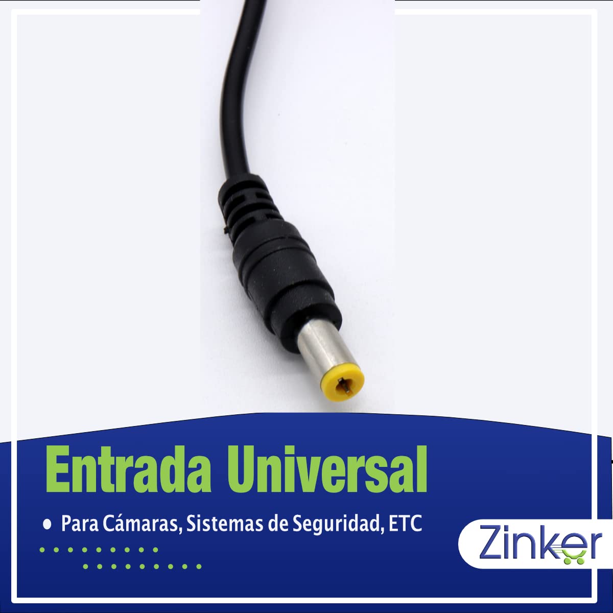 ZINKER Fuente Poder Eliminador Cámaras de Seguridad CCTV o Tiras Led 12v 2A