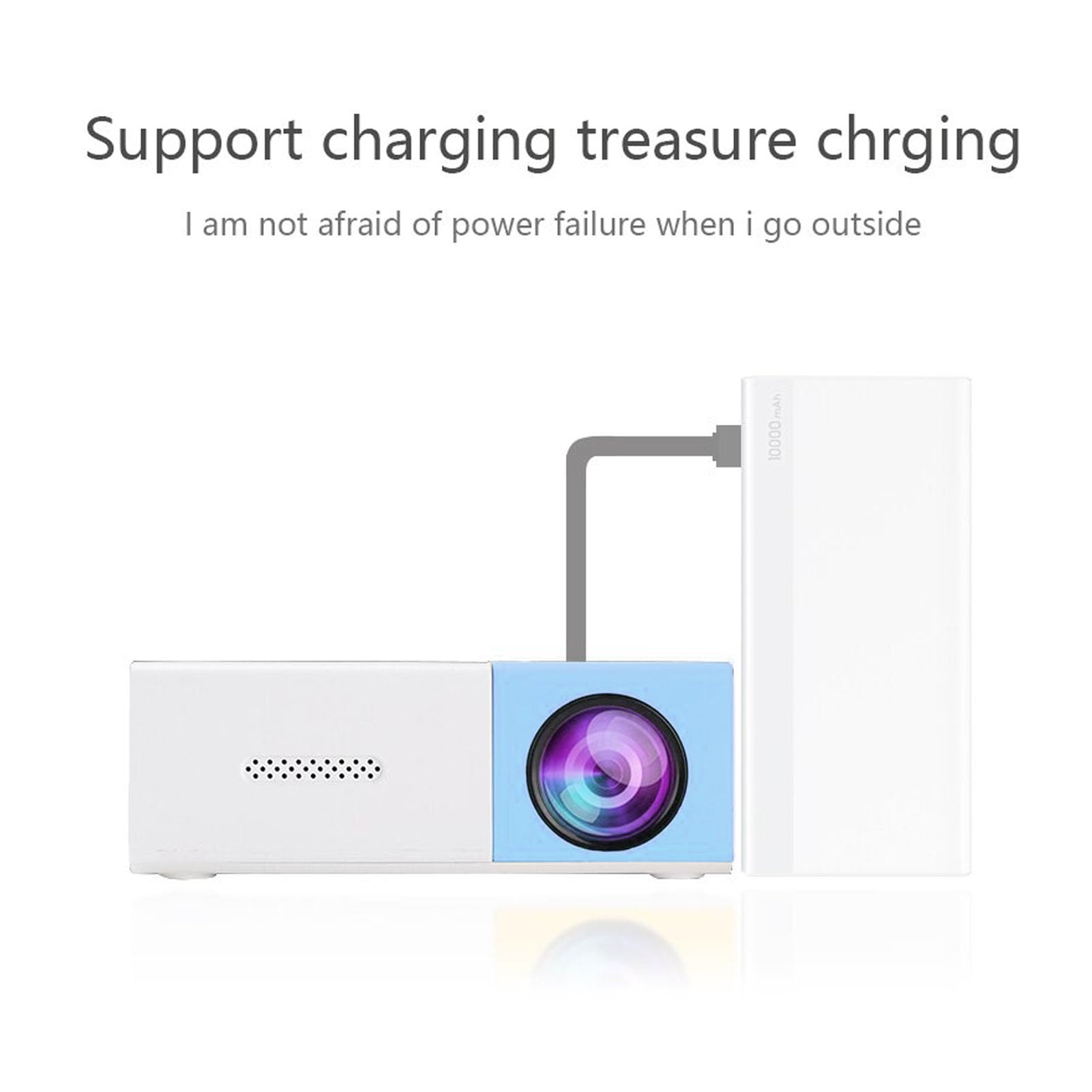 Mini Proyector Yunir Full HD 1080P Portátil con Múltiples Puertos y Altavoz Incorporado para Viajes