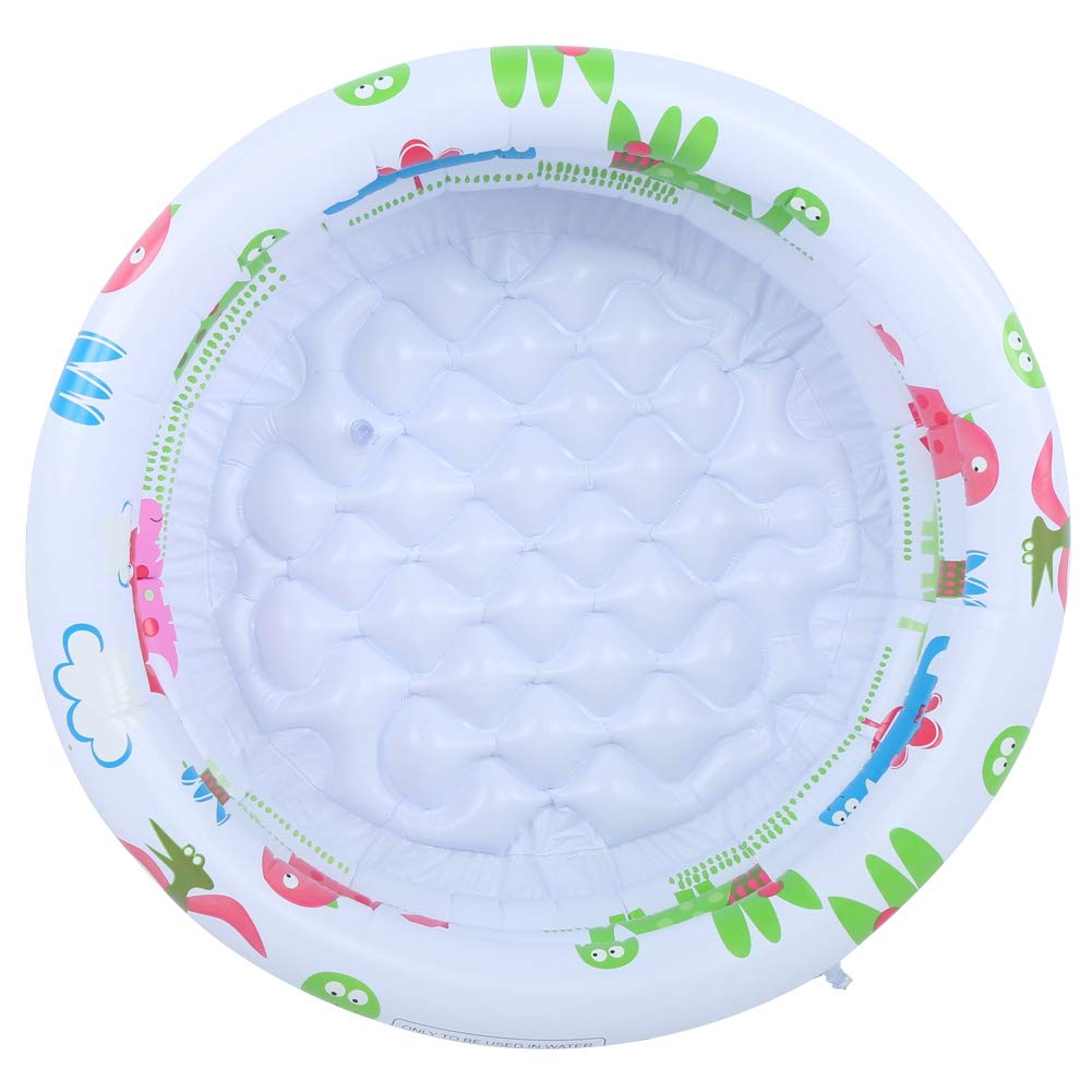 Airshi Piscina Mini de Dinosaurios para Niños, Impermeable, Redonda, Inflable de 60cm/23,6 Pulgadas para Bebés y Niños