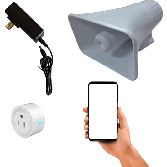Clicklife Sirena Alarma WiFi Exterior 30W Inalámbrica, Control Remoto a través de Smart Life, Compatible con Alexa y Google Home, Ideal para Seguridad en Hogares y Negocios, Fácil Instalación y Uso