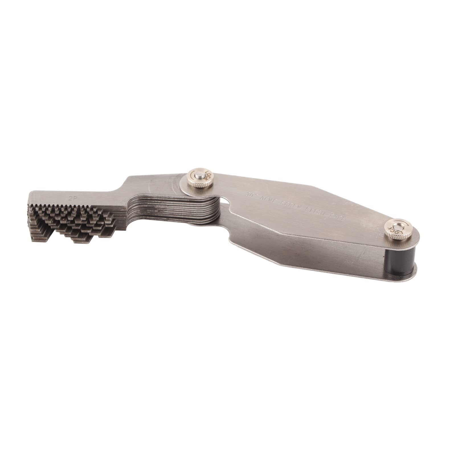 Calibrador de Rosca T Calibre de Paso de Rosca de Acero Inoxidable Herramienta de Medición de Paso de Tornillo Conjunto de Calibradores de Rosca Para Medir El Paso de Rosca de Rosca (Calibre de Rosca En T de 30 Grados)
