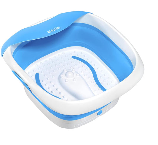 HoMedics Compact Pro Spa Collapsible Footbath with Heat | Vibration Massage, Acu-Node Surface, Heat Maintenance | Improves Circulation, Soothe Tired Muscles, Collapsible Tub for Easy Storage