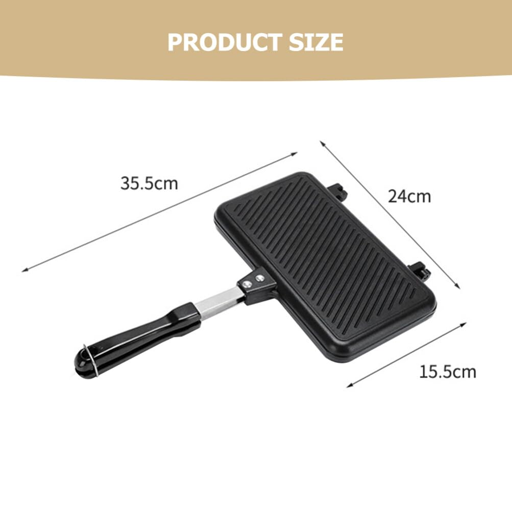 Healvian Molde Para Sándwich Sartén Profunda Desayuno Tortilla Japonesa Sartén Para Hacer Tortillas Tostadora De Sándwich Máquina De Rollo De Huevo Casa De Multifunción Aluminio