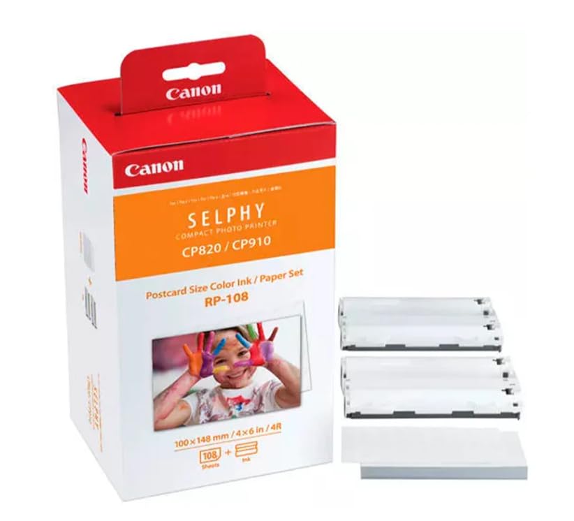 Kit de Impresión Canon Papel y Tinta RP-108 para Selphy