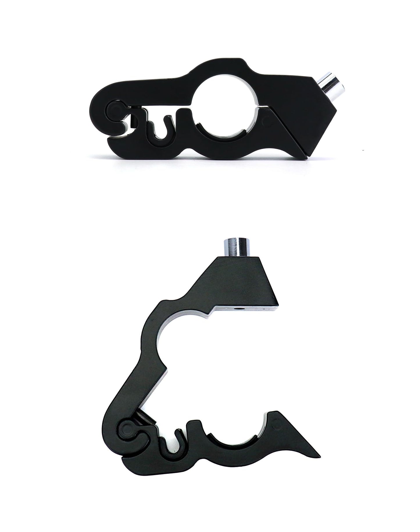 QWORK - Juego de 2 candados para motocicleta, antirrobo, ajustable, para manubrio de bicicleta, un agarre, acelerador, freno, manubrio para asegurar una bicicleta, scooter, ciclomotor o ATV, color negro