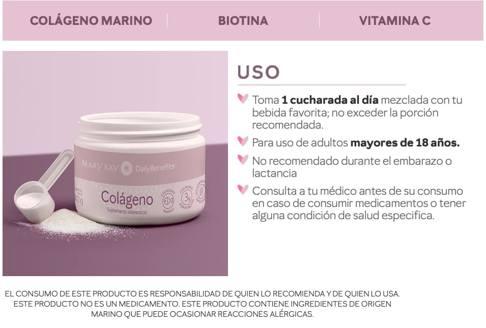 Suplemento de Colágeno Mary Kay Daily Benefits Nuevo