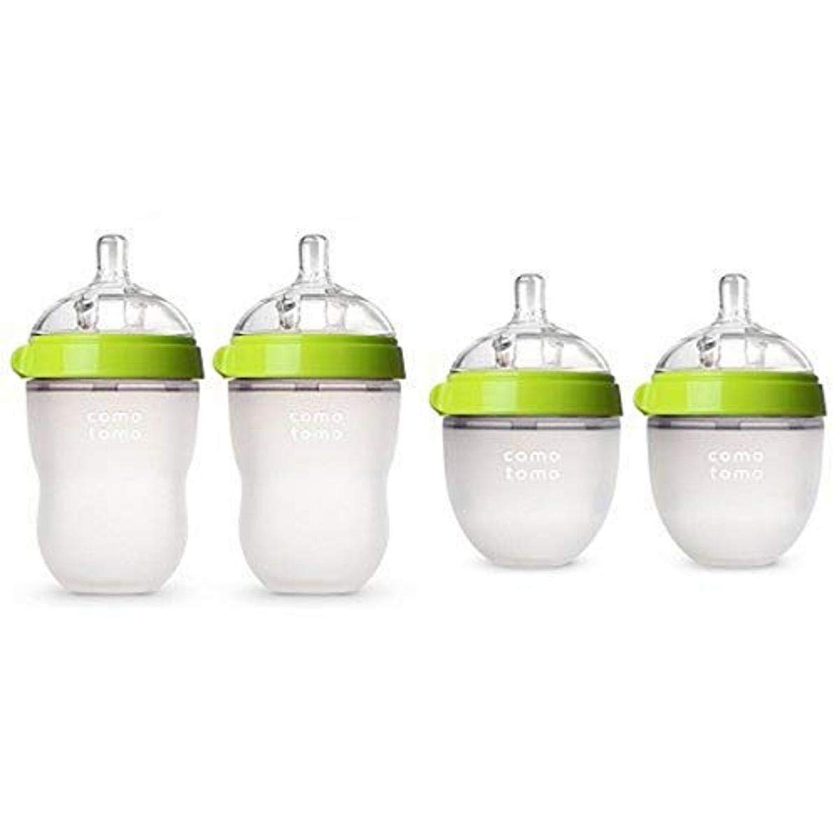 Comotomo Biberón Verde 236.59ml (8oz) 2 pzas + Comotomo, Biberón, verde, 5°oz, 2 unidades
