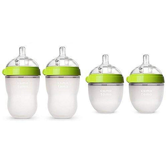 Comotomo Biberón Verde 236.59ml (8oz) 2 pzas + Comotomo, Biberón, verde, 5°oz, 2 unidades