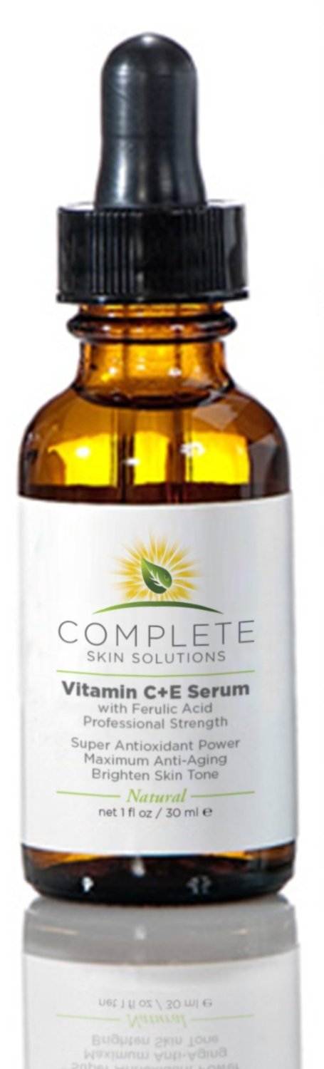 Natural Best Vitamin C E Serum With Ferulic And Hyaluronic Acid 15% Vitamin C, 1% Vitamin E, 0.5% Ferulic Acid by Complete Skin Solutions