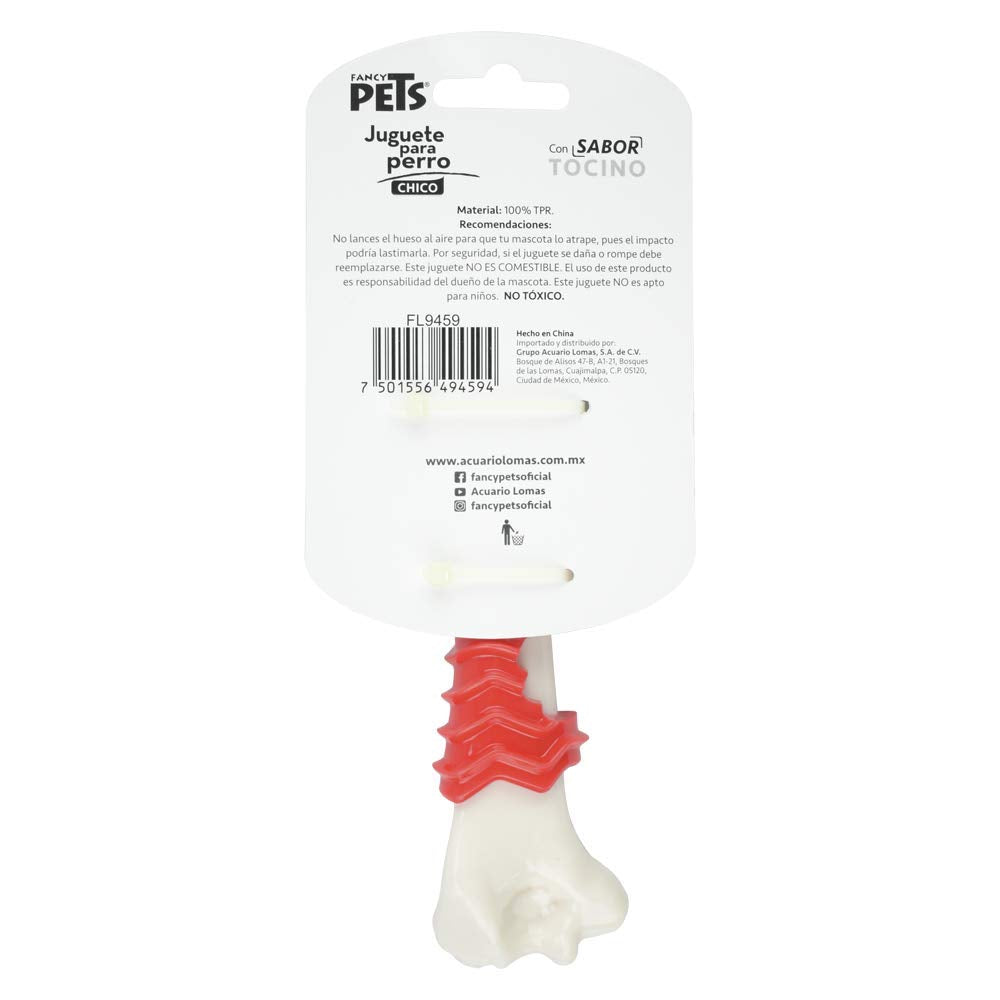 Fancy Pets Juguete Dental en Forma de Fémur Sabor Tocino para Perro Tamaño Chico
