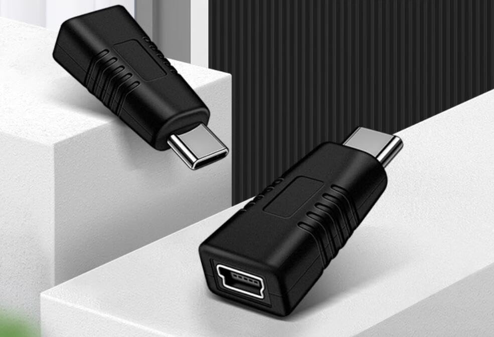Adaptador USB C a Mini USB MTUERANC Paquete de 2 para Cámaras de Vehículo