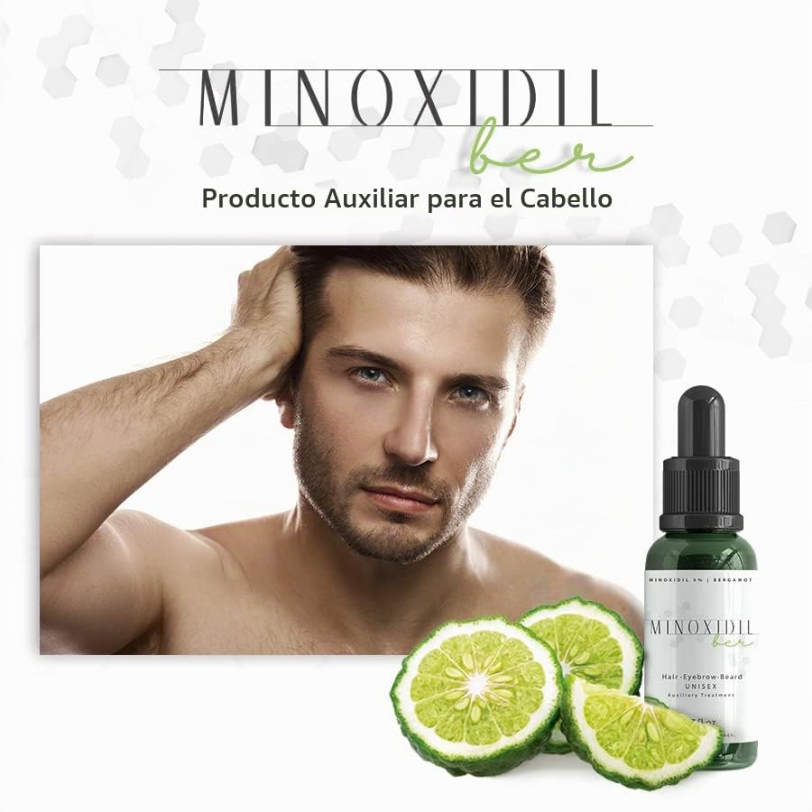 Tratamiento para Cabello y Barba Minoxidil 5% Minoxidilber Bergamota