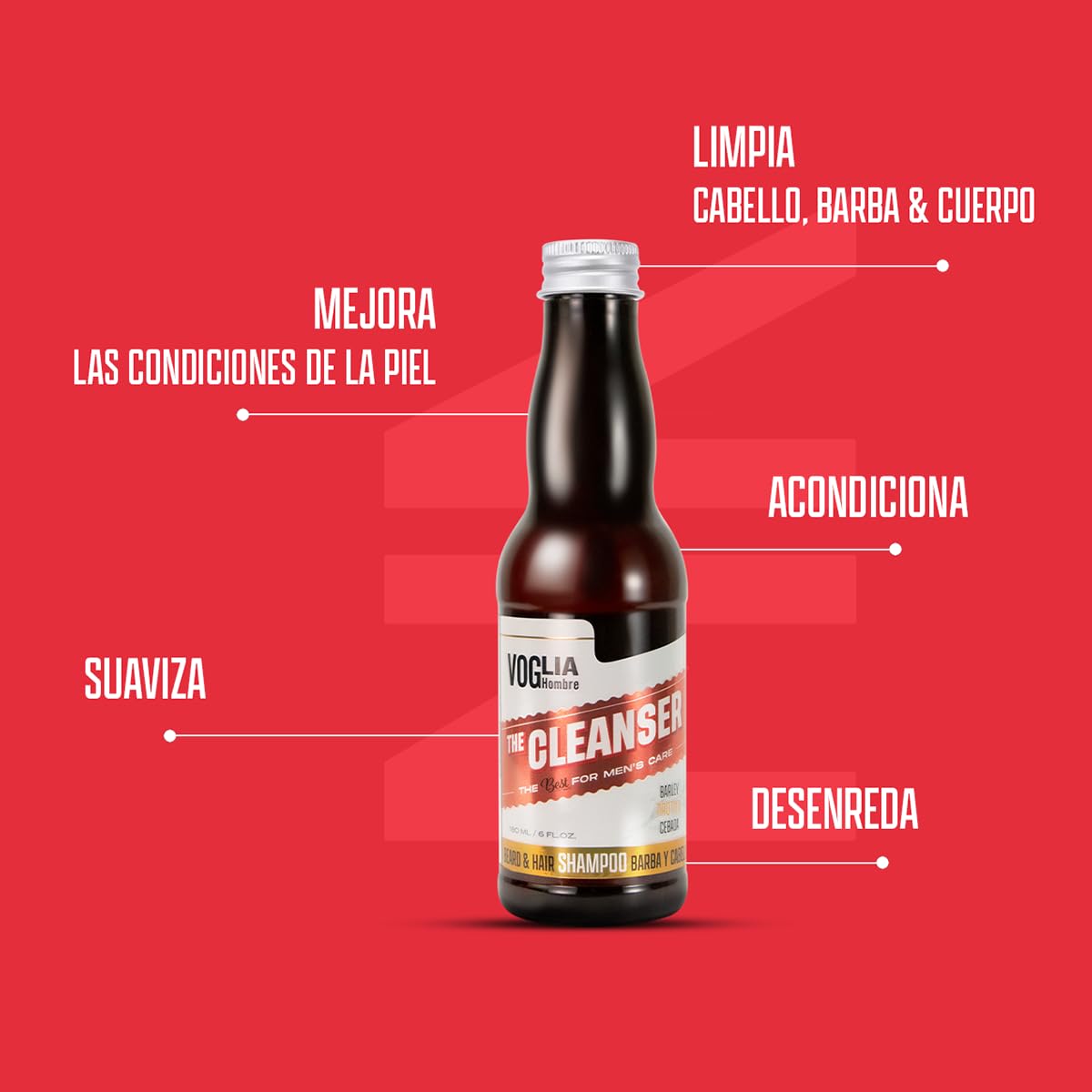 Kit para el Cuidado y Afeitado de la barba Voglia Hombre
