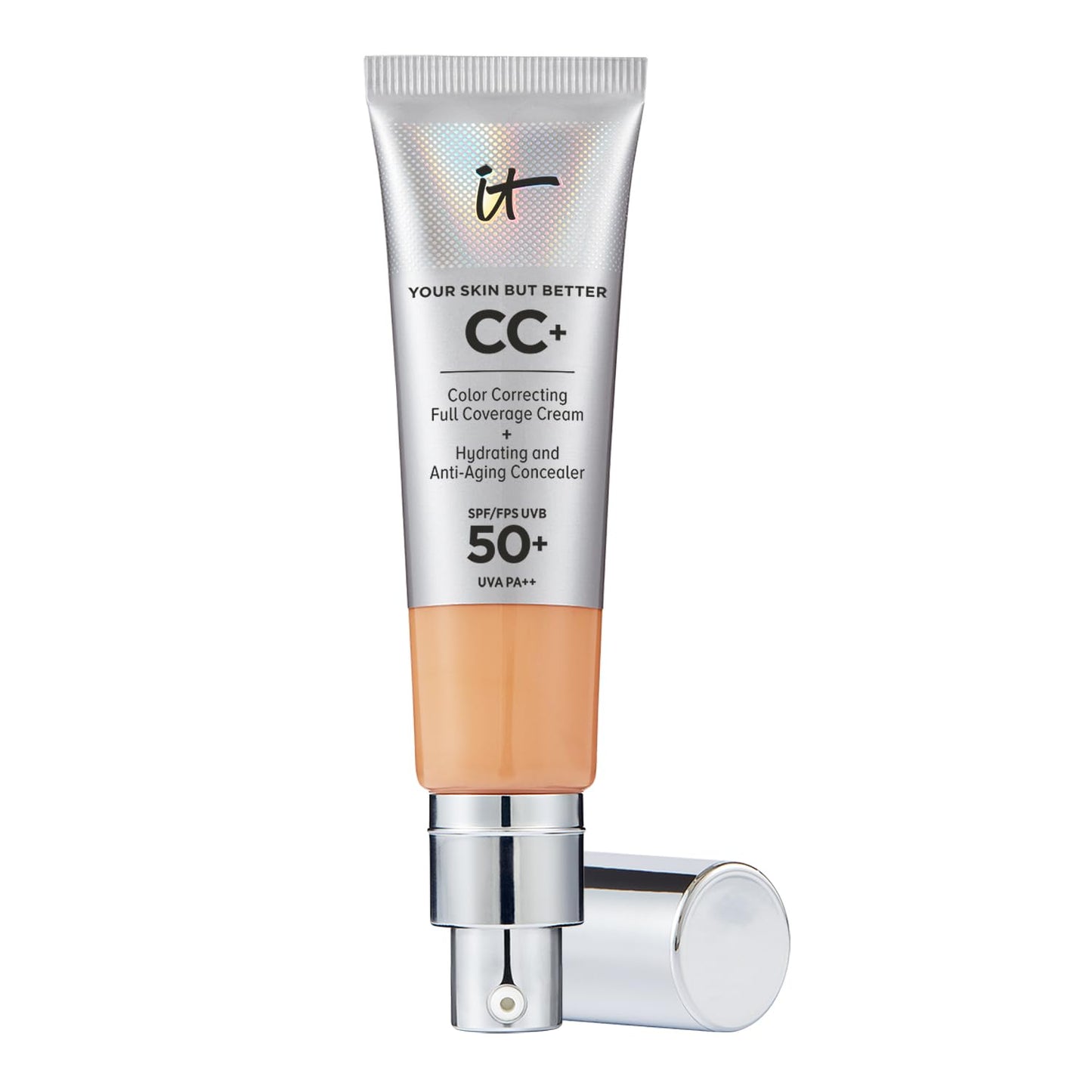 It Cosmetics CC+ Cream FPS 50 Neutral Tan, base de maquillaje con FPS 50, 32 ml