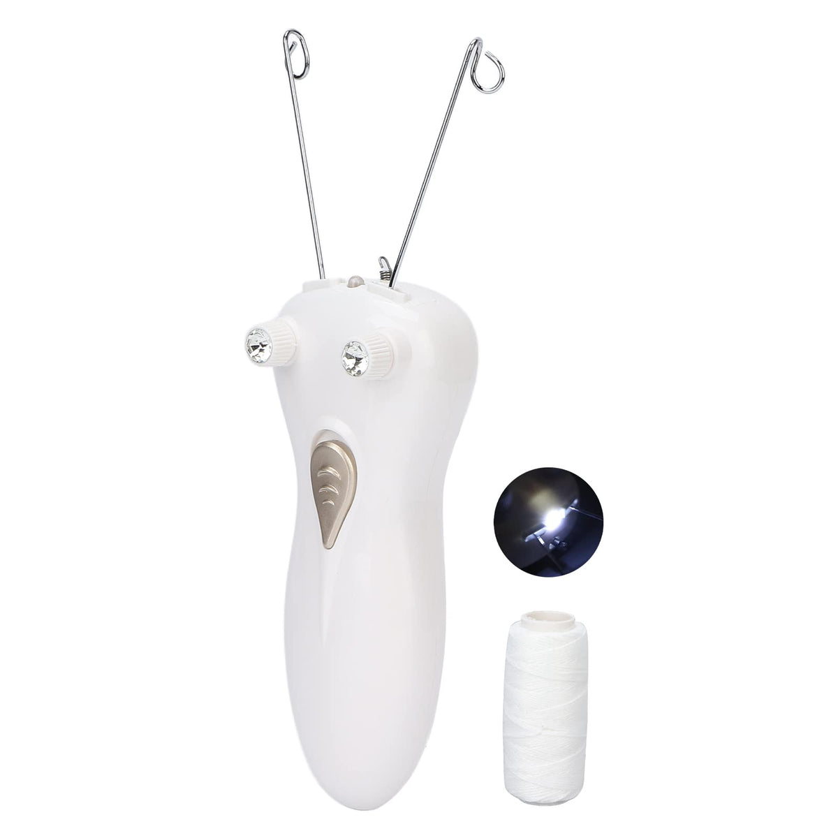 Depiladora Facial, Depiladora de Belleza Personal para Damas, Depiladora Eléctrica Inalámbrica de Hilo de Algodón para Labios Superiores, Mejillas, Mentón, Brazo, Pierna, Depilación sin Dolor