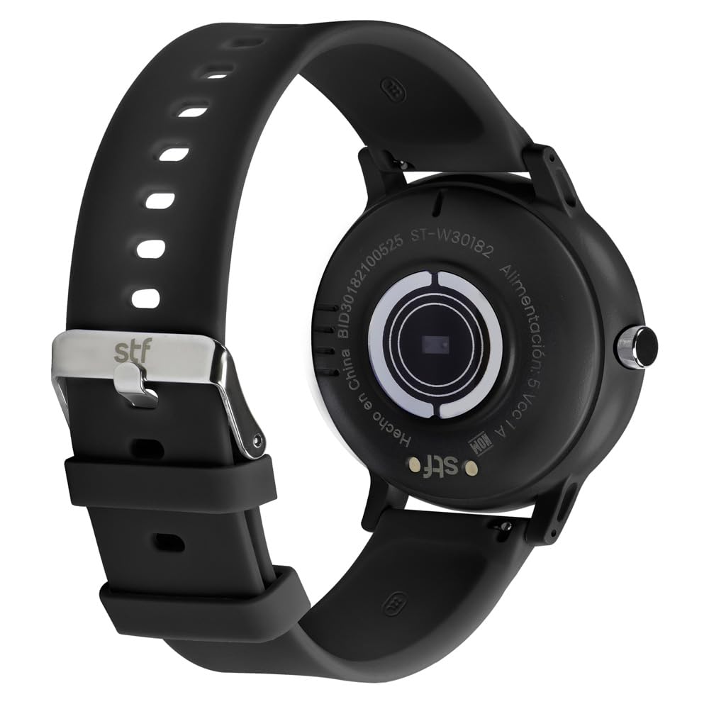 Smartwatch STF Kronos Insignia Round Negro Resistente a Salpicaduras y Polvo IP65 con Llamadas