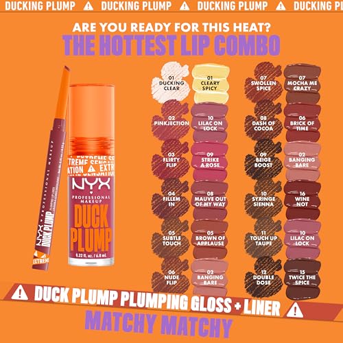 Delineador de Labios Duck Plump de Nyx Professional Makeup, Tono Ducking Clear