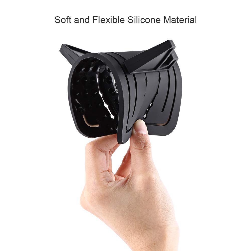 Soporte de Teléfono para Coche Universal de Silicona Negro con Almohadilla Antideslizante y Ancho Ajustable