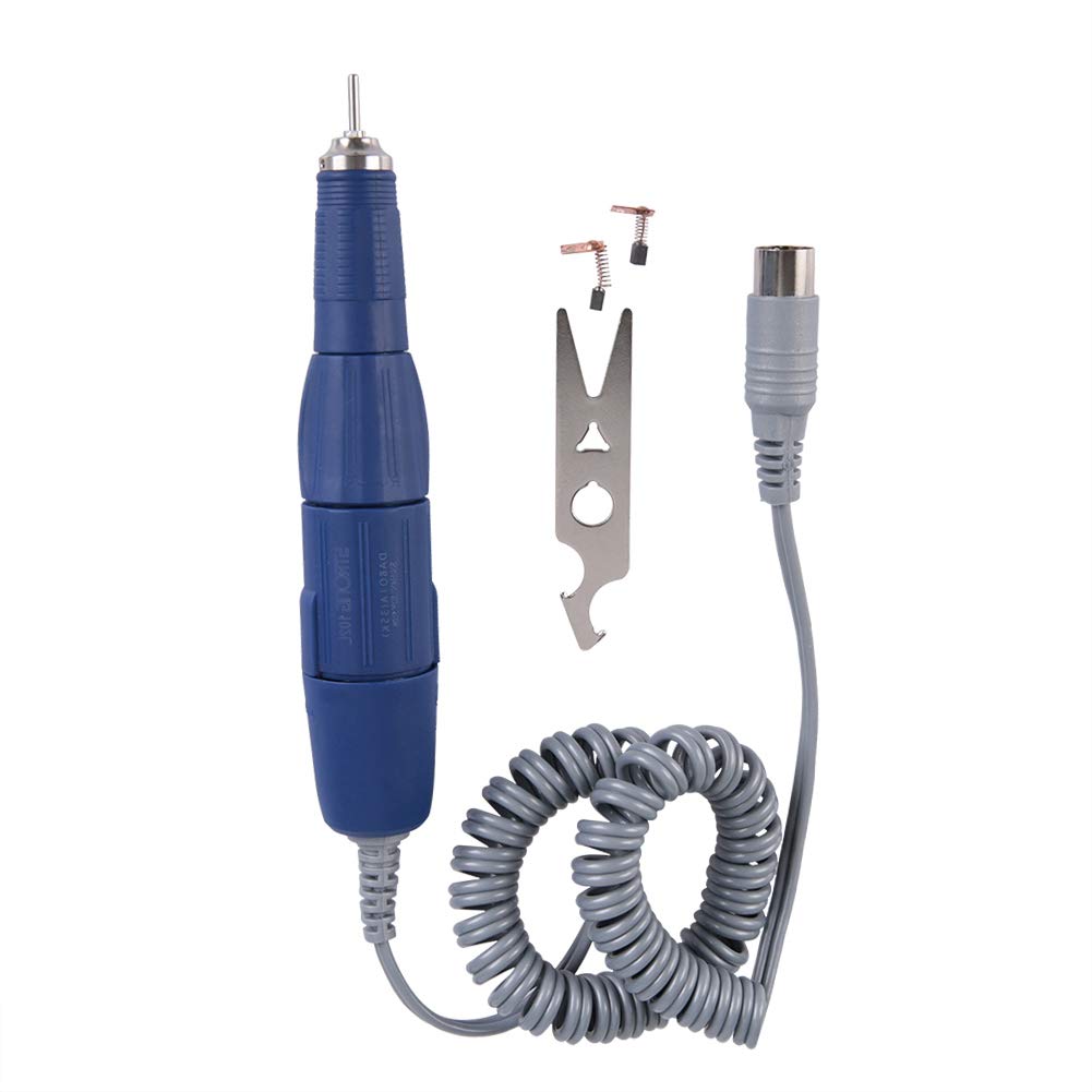 Mango para Taladro Eléctrico de Uñas Azul Mango 102L-2.35mm de Acero Inoxidable para Uso Profesional y Hogar