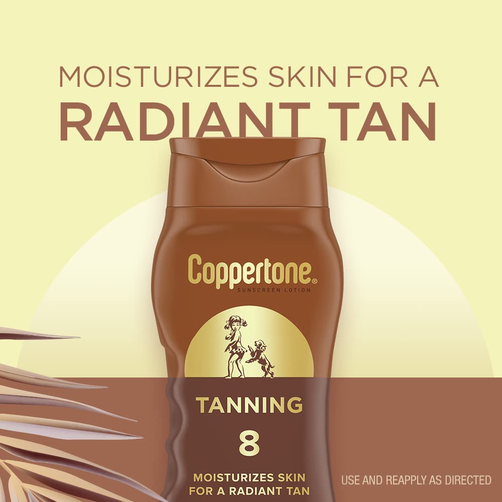Loción de Bronceado Coppertone SPF 8 LigeraFormato 8 Ounces