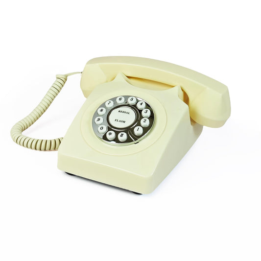 Teléfono retro TelPal, teléfono fijo con cable, teléfono clásico vintage antiguo para el hogar y la oficina, teléfono doméstico con cable, regalo para personas mayores, teléfono de escritorio con