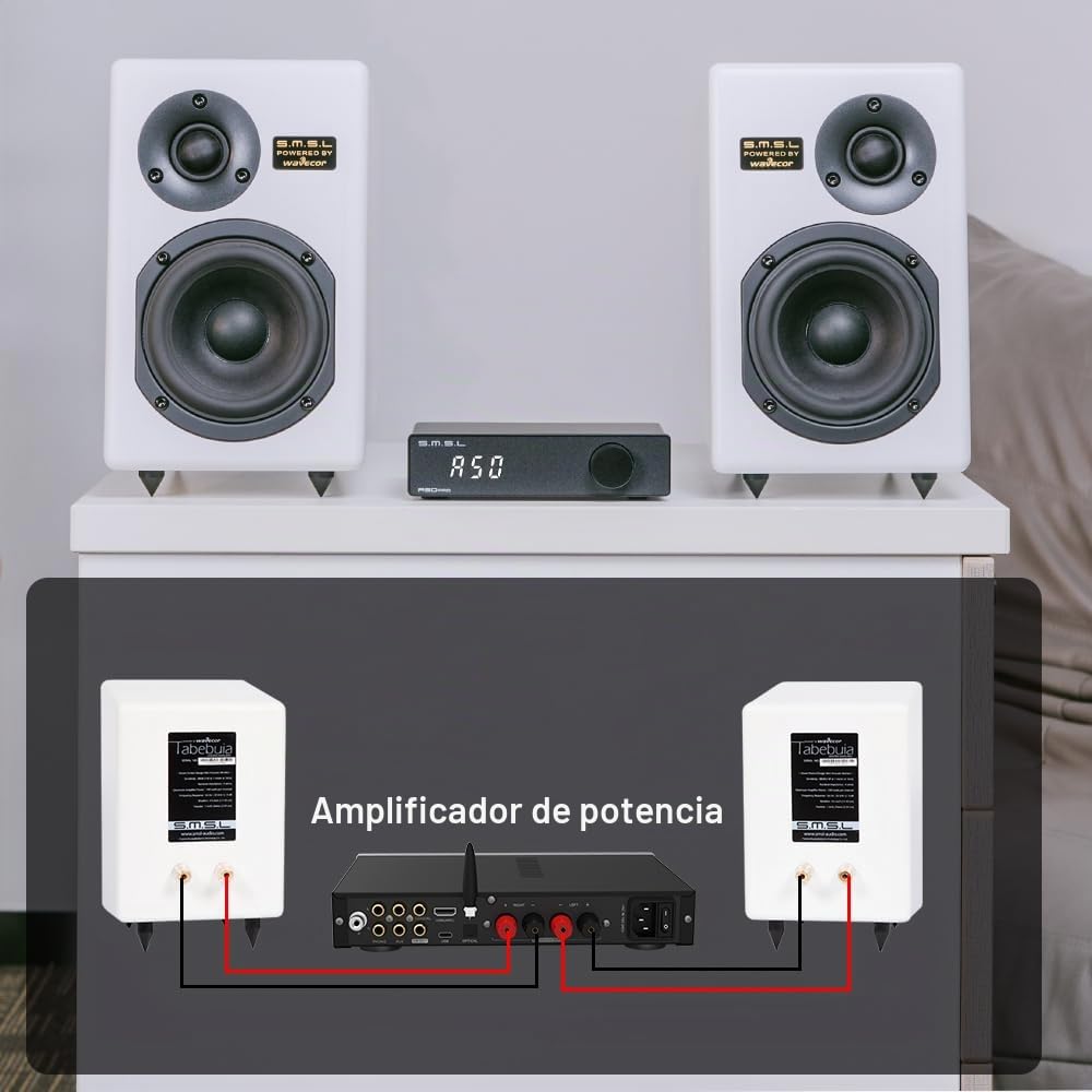 Altavoces de Estantería S.M.S.L Blanco con Controladores Wavecor Personalizados 100W